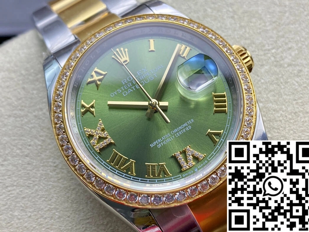 Factory Diamond-set Rolex Datejust M126283RBR-0012 EW Bezel 0714